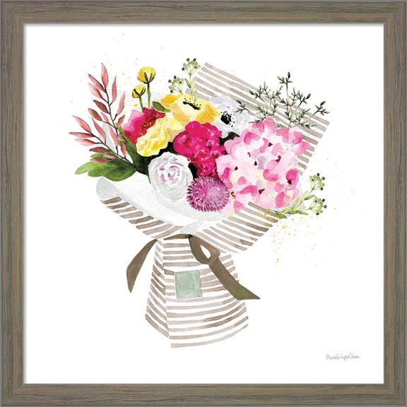 Great Art Now Bloom with Grace by Mercedes Lopez Charro, Framed Wall Art, 13W x 13H