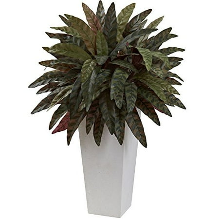 Nearly Natural 6841 Peacock Artificial Plant with White Planter  Walmart Canada