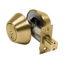Home Plus Polished Brass Brass Double Cylinder Deadbolt