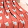 thumbnail image 3 of Red Chicken Pattern Blanket,Comfortable Soft Flannel Throw Blanket,All Season,Warm Lightweight Blankets for Sofa Bed Couch Living Room Chair,30"x40", 3 of 4