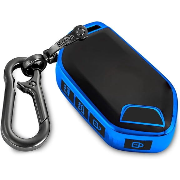 for kia Key Fob Cover with keychian,TPU Protection Key Case Compatible with 2023 2024 Telluride EV5 Smart Remote Key(Blue,5 Button)