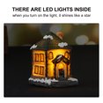 thumbnail image 3 of FELTECHELECTR 1 casa luminosa navideña con lámpara LED, modelo de villa de resina, recuerdo de fiesta, 3 of 7