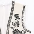 thumbnail image 6 of Womens Jackets Fall Vintage Floral Embroidered Sleeveless Cardigan Boho Casual Open Front Y2k Vest Lightweight Jacket, 6 of 8