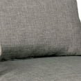 thumbnail image 4 of Saltoro Sherpi Accent chair with Box Cushion Seat and Curling Armrests, Beige and Gray, 4 of 5