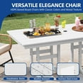 thumbnail image 4 of ModFusion Outdoor Plastic Rectangular Dining Table with HDPE Resin Material & Umbrella Hole, 165 lbs, White, 4 of 8