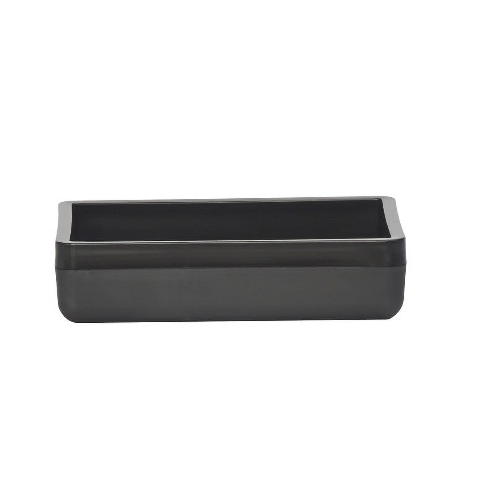 (4 pack) Mainstays Frosted Black Plastic Soap Dish