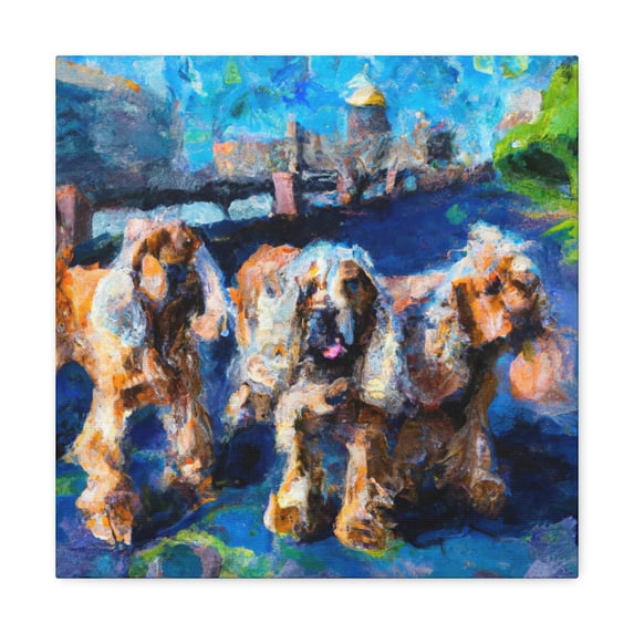 Cocker Spaniel Sunrise. - Canvas