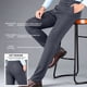 thumbnail image 4 of Ceisia Men's Relaxed Linen Pinstripe Gift Casual Pants Breathable Seam Pleat Design Multi-Color, 4 of 6