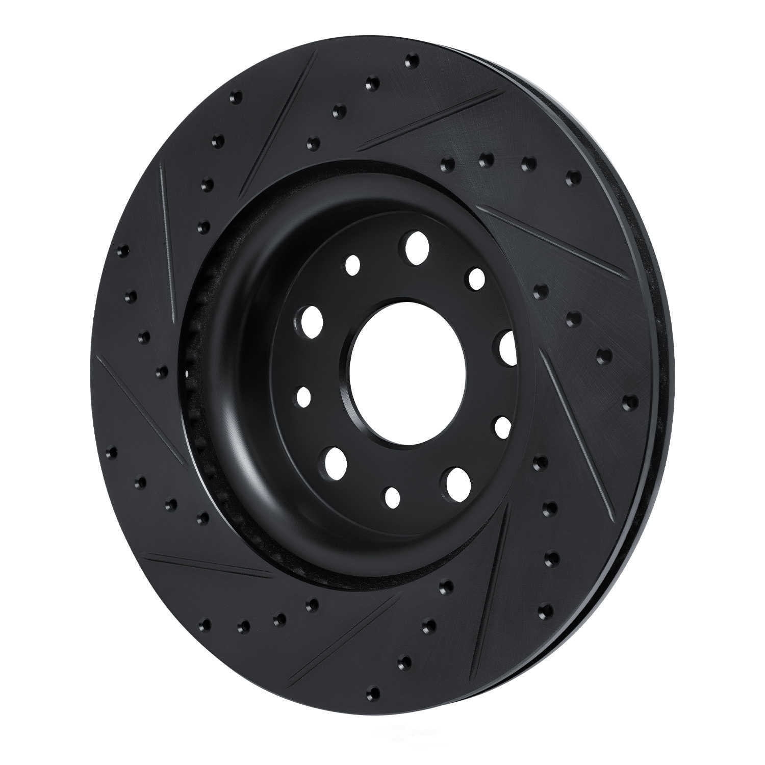 Dynamic Friction Company 633-42039R DFC Brake Rotor - Drilled And Slotted - Black