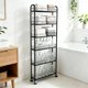 thumbnail image 4 of Carrito de almacenamiento delgado de 6 niveles, estantería móvil con ruedas, estante de almacenamiento de alambre de metal con cestas para cocina, baño, oficina, lavandería, Piaces, 4 of 4