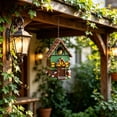 thumbnail image 5 of huayou Resin Woven Beehive Shaped Hanging Bird House, Sunflower Bee Floral Sculpture Detail, Decoration, for Garden Wild Bird Nest Rest Accessory, 5 of 6