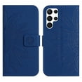 thumbnail image 2 of Feishell Slim Wallet Case for Samsung Galaxy S22 Ultra,for Men Women,Sunflower Embossed Pattern PU Leather Flip Cover Magnetic Closure Folio Card Slots Kickstand Phone Case with Hand Strap,Darkblue, 2 of 11