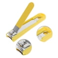 thumbnail image 3 of Conjunto único de cortaúñas a prueba de salpicaduras para mujeres y hombres en amarillo, 3 of 6