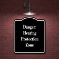 thumbnail image 2 of Danger Hearing Protection Zone BLACK Aluminum Composite Sign 8.5''x10'', 2 of 9