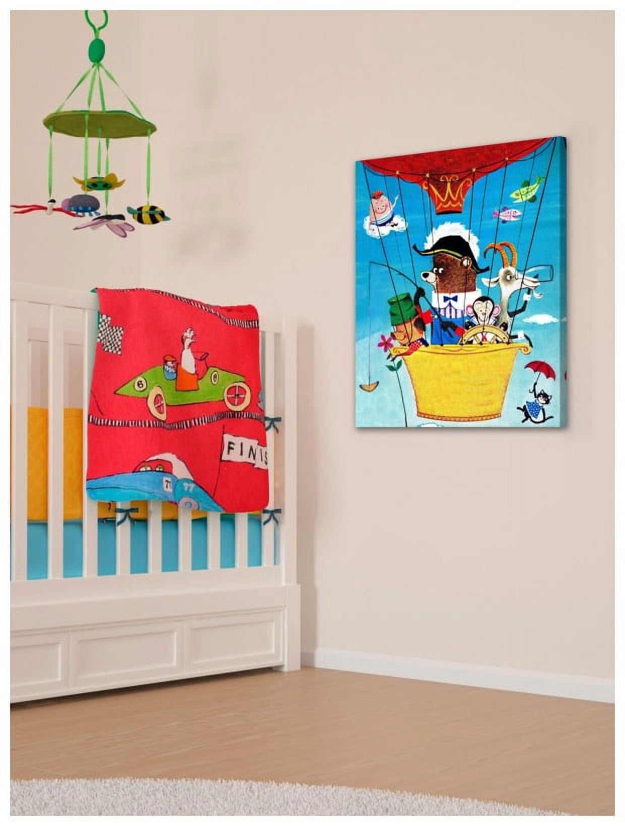 Marmont Hill "Flying Balloon" by Curtis Painting Print on Canvas