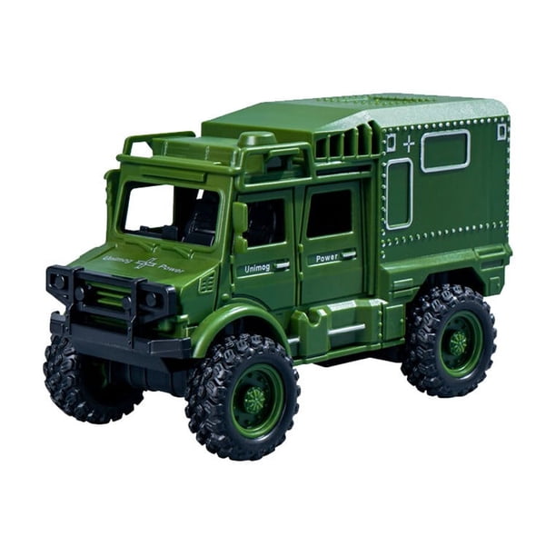 Modelo de vehículo todoterreno con puerta de conducción que se puede abrir, coche de juguete de simulación para niños, coche militar, adorno, regalos para niños