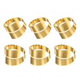 thumbnail image 1 of 6 piezas de anillos de servilleta de metal dorado irregulares para la cena, 1 of 6