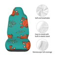 thumbnail image 4 of Wukai Colorful Crab Full Set Car Seat Covers with Soft Padding Universal Auto Front Seats Protector and Cushion Mat, 4 of 5