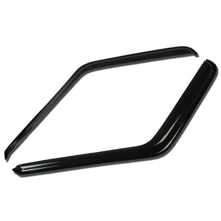 Ford Bronco Vent Visor - For 1980 to 1997 Ford Bronco / F150 -F350 2DR 2pcs Window Visor Deflector (Dark Smoke) 83 84 85 86 87 88 89 90 91 92 93 94 95 96