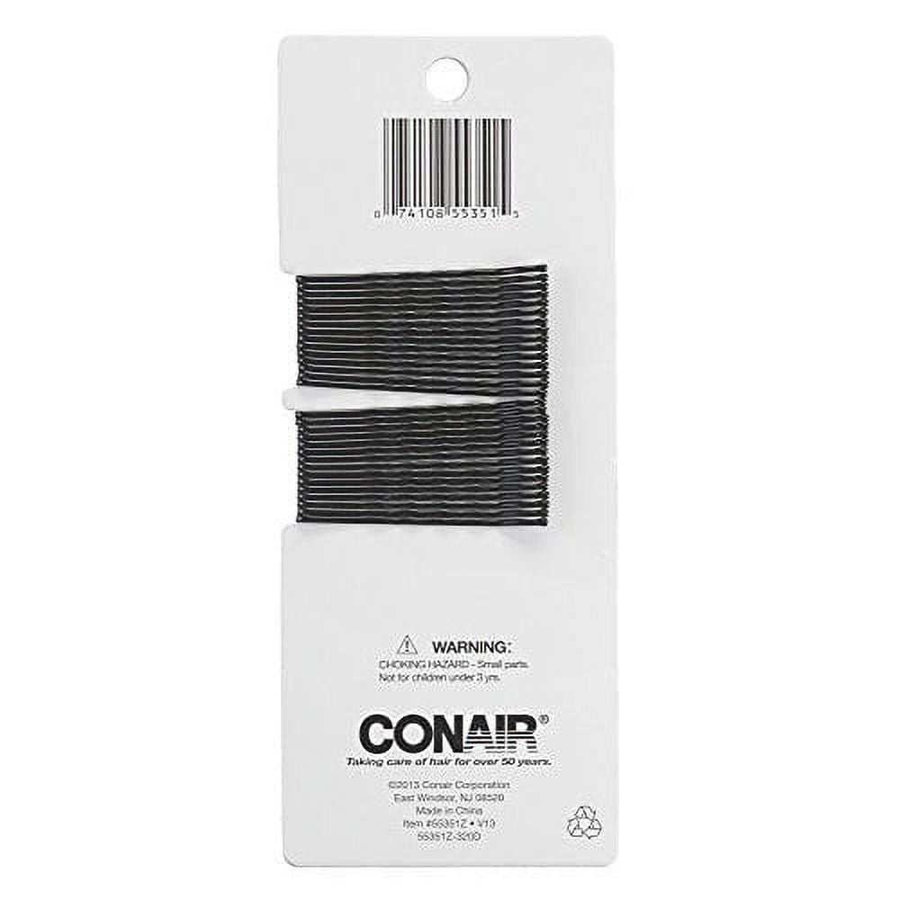 Conair Styling Essentials Bobby Pins, Black, 90 Count - Walmart.com