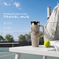 thumbnail image 4 of Ozark Trail 30 oz Stainless Steel Insulated Travel Tumbler with Handle and Flip Straw Lid, Teddy Bear, 4 of 14
