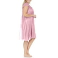 thumbnail image 4 of EZI Nightgowns for Women - Soft & Breathable Satin Night Gowns for Adult Women - Medium to Plus Size Womens Sleep Shirts - Knee-Length Nightgown, 4 of 7