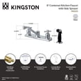 thumbnail image 5 of Kingston FB122ZX Millennium Two-Handle 4-Hole 8" Centerset Kitchen Faucet with Side Sprayer in Polished Chrome, 5 of 5