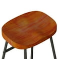 thumbnail image 4 of Bar Stools Set of 2, 29.52 Inch Counter Height Wood Bar Stools, Stylish and Minimalist Barstool for Kitchen Island, Coffee Shop, Bar, Home Balcony (2 PCS 29.52Inch Brown Color Barstool), 4 of 6