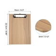 thumbnail image 2 of Clipboard de Madera Uxcell para Papel de 5.83"x8.27", Tableros de Clip de Tamaño Carta A5 Estándar, Textura de Madera de Cereza, 2 of 6