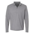 thumbnail image 1 of Adidas Chandail à Quart de Glissière à 3 Rayures pour Hommes, 2TG, Gris Trois Mélanges, 1 of 1