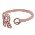 thumbnail image 2 of Anillo de Mujer Inicial Letra LuckyLy, Oro Rosa 18k y Zirconia Cúbica, Modelo Layla rosa UNITALLA, 2 of 6