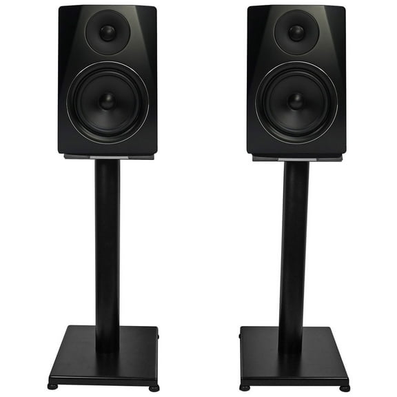 Pair Rockville APM6B 6.5" 350W Powered USB Studio Monitor Speakers 21" Stands