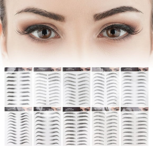 Chejas de Maquillaje Sticulador de Tatuaje, Estilos Ricos sin Corrosivo Pegatizas de Cejas fáciles de USAR 10 TUPO de CEJA Especial para diferentes maquillaje para principal