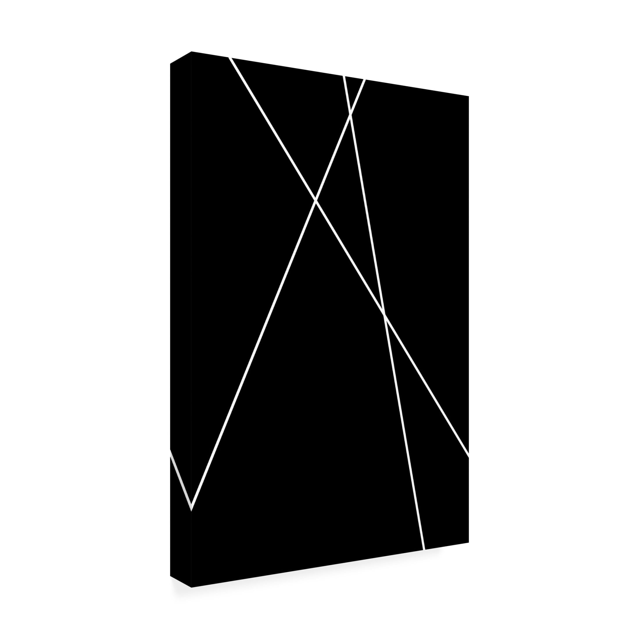 Trademark Fine Art Oju Design  Blackline4f Canvas Wall Art