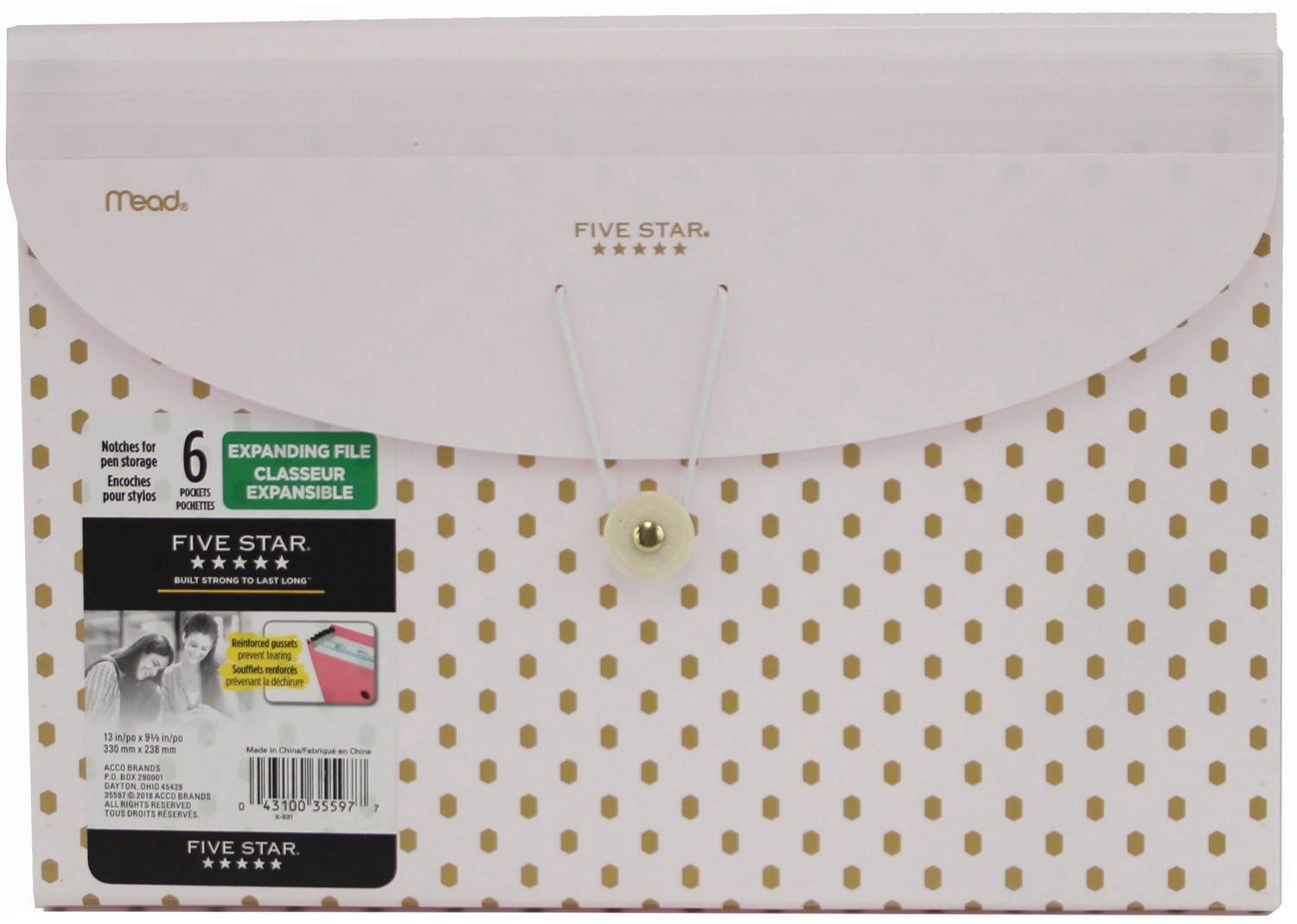 Classeur expansible Five Star en style poly