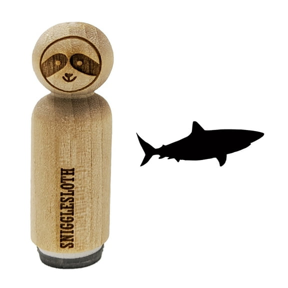 Shark Solid Rubber Stamp for Scrapbooking Crafting Stamping - Mini 1/2 Inch