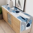 thumbnail image 4 of Blue Bohogeometric Table Runner - 70 Inch Long, Kitchen Dining Table Runner Dresser Scarves, Bohemia Ethnic Abstract Lines Leaf Farmhouse Decor for Coffee Tables Wedding Party Banquet, 4 of 8