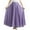 Z-Purple, variant on XIAONU Womens Skirts Elastic Waist Solid Color Pleated Skirt Ladies Loose Casual A-Line Long Skirt With Pockets