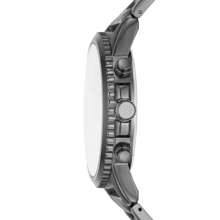 Folio Men's Gift Set ; Matte Black Bracelet Watch, Black Dial