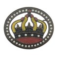 thumbnail image 1 of Iced Out Crown Belt Buckle Bling Bride Multicolored Metal Princess Fashion Gift, 1 of 2