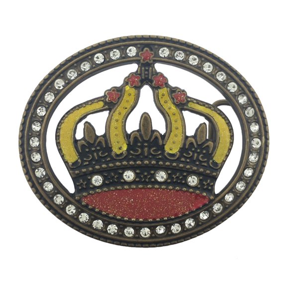 Iced Out Crown Belt Buckle Bling Bride Multicolored Metal Princess Fashion Gift