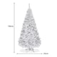 thumbnail image 3 of Árbol de Navidad Artificial Costway 1,5m con Base Metálica PVC Hogar Abeto Blanco, 3 of 8