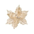 thumbnail image 3 of Champagne Gold Christmas Flower Ornament – Large Artificial Floral Pick with Glitter for Tree, Wreaths, Vase, Holiday Decor & DIY Crafts, 3 of 5