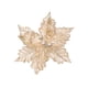 thumbnail image 3 of Decoración De Telas Adorno floral de tela color champán dorado de 20 cm con tallo de 15 cm para arreglos florales de árbol de Navidad y decoración de fiestas navideñas. Pieza única. Rkxzt, 3 of 8