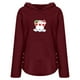 thumbnail image 4 of Abrigo de Piel Sintética Para Mujer, Blusa Con Estampado Navideño, Tops de Felpa Con Botones A La Moda, Con Capucha Y Bolsillo, Tops Sueltos de Invierno Odeerbi ODB186502, 4 of 6