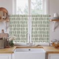 thumbnail image 2 of Sage Green Vintage Geometric Tier Curtains 54 Inch Length, Retro Art Rustic Aesthetics Cafe Short Curtains for Bathroom Over Sink, Small Kitchen Curtain Light Filtering Drapes 2 Panels 27.5"Wx54"L, 2 of 9