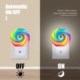 thumbnail image 4 of Night Light Plug into Wall,Dusk to Dawn Sensor Auto-On/Off for Bathroom, Hallway,Kids Room-Vibrant Rainbow Spiral Background With Colorful, 4 of 4