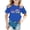 Blue, variant on Boys & Girls Crew Neck Short Sleeve T-Shirts,Comfortable Breathable Casual Tops for Daily Back-to-School Outfits