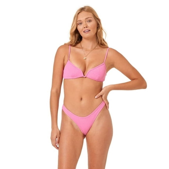 L*Space Women's Helena Top Guava Pink Large