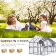 thumbnail image 5 of Large Catio Outdoor Cat House Enclosure Wooden Cat Cage Kitten Condo for Multiple Pets Walk in, with Bouncy Bridge, Platforms, Small Houses and Weatherproof Roof - 111”x74”x74”, 5 of 8